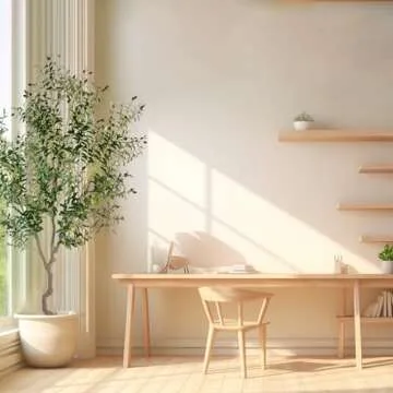 AfanD 8ft Faux Olive Tree - Beautiful Maintenance-Free Decor