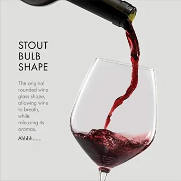 Paksh Novelty Italian Red Wine Glasses - 18 Ounce - Wine Glass Clear (Set of 4)