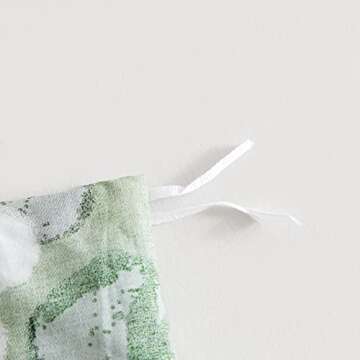 YuHeGuoJi Green Botanical Duvet Cover Queen 100% Cotton Sage Cute Floral Duvet Cover 3 Pcs Set 1 Watercolor Flower Duvet Cover with Zipper Ties 2 Pillowcases Garden White Plant Bedding Set Soft