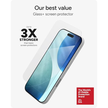 ZAGG Glass+ Screen Protector for iPhone 17 Pro