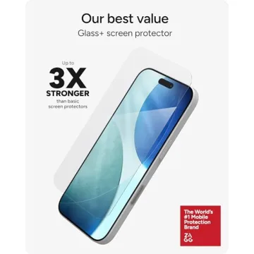 ZAGG Glass+ Screen Protector for iPhone 17 Pro