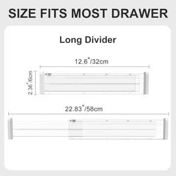 HiYZ Adjustable Drawer Dividers for Ultimate Organization