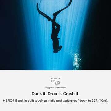 GoPro HERO7 Black + 2 Extra Batteries + Lanyard Sleeve- E-Commerce Packaging - Waterproof Digital Action Camera with Touch Screen 4K HD Video 12MP Photos Live Streaming Stabilization