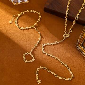 SHANG JIURUI Elegant Gold Y-Necklace for Sophisticated Style