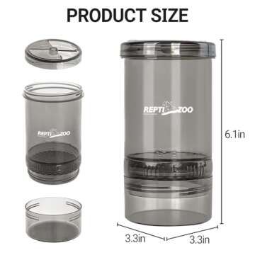 REPTI ZOO Reptile Cricket Calcium Powder Mixer & Keeper for Bearded Dragon