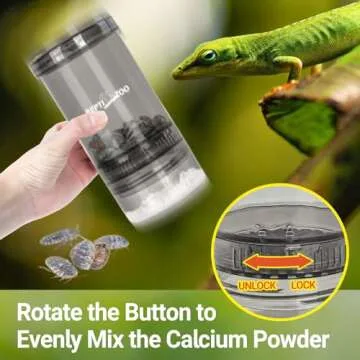 REPTI ZOO Cricket Calcium Powder Mixer for Reptiles