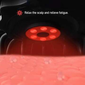 JIEJUNJIE Electric Scalp Massager - Octopus Head Massager Stress Relax, 20 Claw Multi-Configuration Array Vibrating Nodes, 5 Modes, Bluetooth Music, Hair Scalp Relaxation, Fatigue Relief