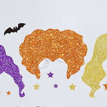 SHENGJUN 72x72 Halloween Shower Curtains for Kids Hallowmas Bath Bathroom Decors I Smell Children Bats Glitter Sanderson Sisters Home Fabric Waterproof Shower Curtain Set with 12 Hooks