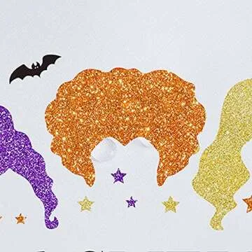 SHENGJUN 72x72 Halloween Shower Curtains for Kids Hallowmas Bath Bathroom Decors I Smell Children Bats Glitter Sanderson Sisters Home Fabric Waterproof Shower Curtain Set with 12 Hooks