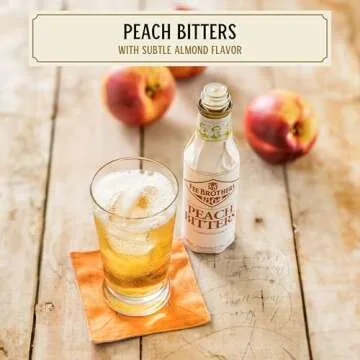 Fee Brothers Peach Bitters - Premium Vegan Cocktail Mixer with Delicious Peach Flavor