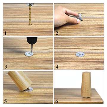 Sopicoz Wood Furniture Legs Set of 4 - Durable & Stylish