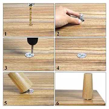 Sopicoz Wood Furniture Legs Set of 4 - Durable & Stylish