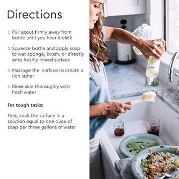 Puracy Dish Soap, Organic Lemongrass, Hypoallergenic Non-Drying Natural Liquid Detergent for Hand Washing Dishes, 16 Fl Oz (6-pack)