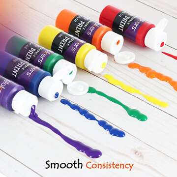 24 Color Washable Paint Set for Kids - Mix of Tempera Fluorescent & Metallic Colors - 2-Ounce Bottles of Bold Non-Toxic Kids Paints - Toddler Art Supplies Great for Finger Painting, Art Projects