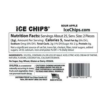 ICE CHIPS Xylitol Candy Tins 3 Pack - Sour Apple Delights