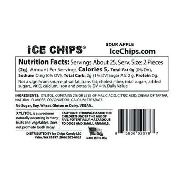 ICE CHIPS Xylitol Candy Tins 3 Pack - Sour Apple Delights
