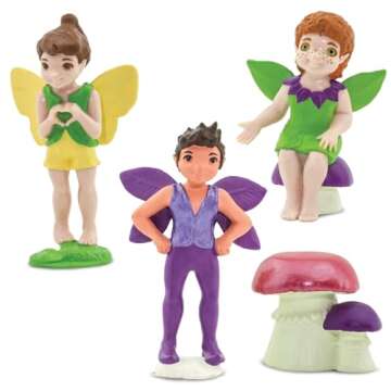 Safari Ltd. Friendly Fairies Super TOOB - 10 Adorable Fairy Figurines - Detailed Hand-Painted Toy Figures For Boys, Girls & Kids Ages 3+