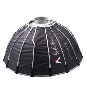 Aputure Light Dome Mini II Parabolic Softbox with Honeycomb Grid Diffuser Kit for Aputure 120D Mark ...