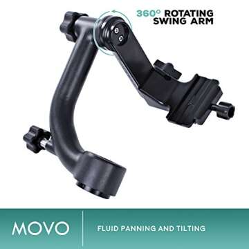 Movo GH700 Professional Gimbal DSLR Tripod Head with Arca-Swiss Quick-Release Plate - for Outdoor Bird/Wildlife Photography