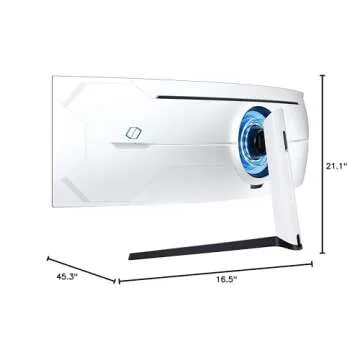 SAMSUNG 49" Odyssey Neo G9 Series G95NA 4K UHD Curved Gaming Monitor, 240Hz, 1ms, Mini LED Display, G-Sync and FreeSync Premium Pro, LS49AG952NNXZA, White & Black