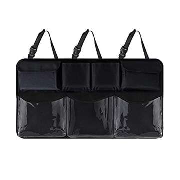 Snuopfy Car Trunk Organizer and Storage, Backseat Hanging Organizer for SUV, Truck, MPV,Van Collapsible Cargo Storage Bag with 7 Pockets, Car Interior Accessories for Men and Women