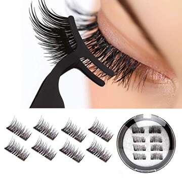 VASSOUL Magnetic Eyelashes with Applicator - Reusable Premium Lashes, Easy Application, No Glue Need...