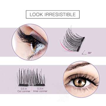 VASSOUL Magnetic Eyelashes with Applicator - Effortless Beauty