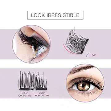 VASSOUL Magnetic Eyelashes with Applicator - Effortless Beauty