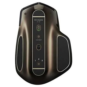 Logitech MX Master Wireless Mouse – Use on Any Surface, Ergonomic Shape, Hyper-Fast Scrolling, Rechargeable, for Apple Mac or Microsoft Windows Computers, Meteorite