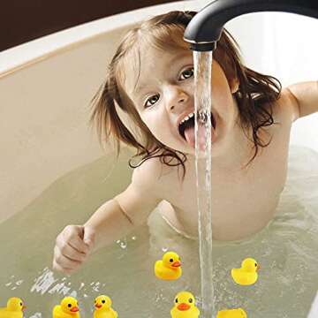 CICITOYWO Yellow Rubber Ducks for Kids - 10 Pack