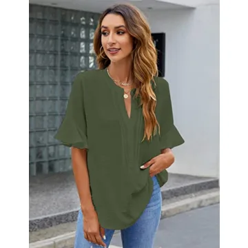 Stylish BMJL Women's Blouse with Ruffles