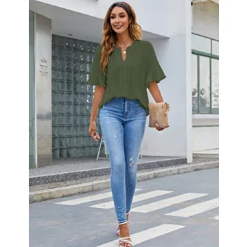 Stylish BMJL Women's Blouse with Ruffles