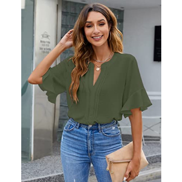 Stylish BMJL Women's Blouse with Ruffles