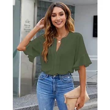 Stylish BMJL Women's Blouse with Ruffles