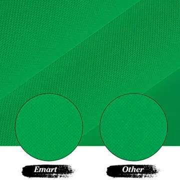 EMART 5x7 ft Non-Woven Fabric Solid Color Green Screen Photo Backdrop with 2 x Backdrop Clamps for Photoshoot, Studio, Video and Televison