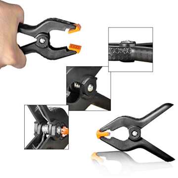 EMART 5x7 ft Non-Woven Fabric Solid Color Green Screen Photo Backdrop with 2 x Backdrop Clamps for Photoshoot, Studio, Video and Televison