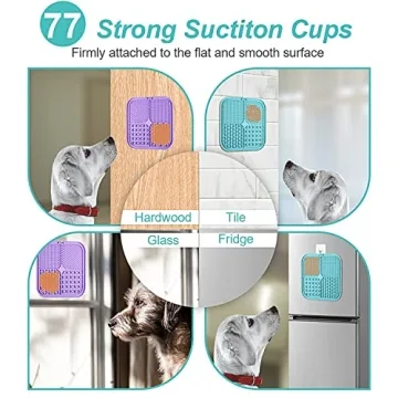 LUKITO Lick Mat for Dogs & Cats - 2 Pack with Suction Cups