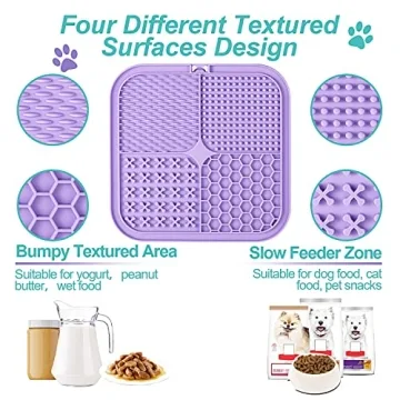 LUKITO Lick Mat for Dogs & Cats - 2 Pack with Suction Cups