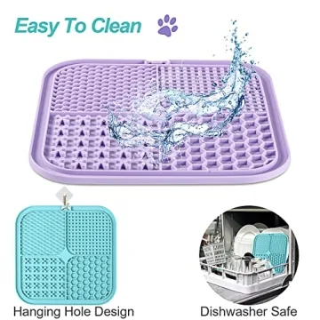 LUKITO Lick Mat for Dogs & Cats - 2 Pack with Suction Cups