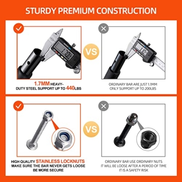 Ally Peaks 440 lbs Pull Up Bar for Doorway