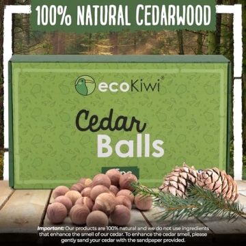 ecoKiwi Cedar Balls - Natural Freshness for Clothes Storage