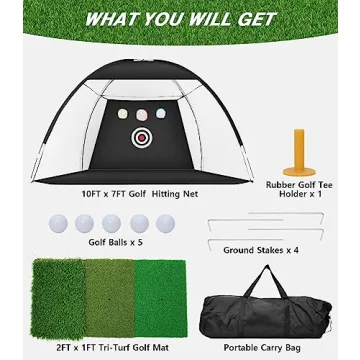 Premium 10x7ft Golf Practice Net - Perfect Christmas Gift