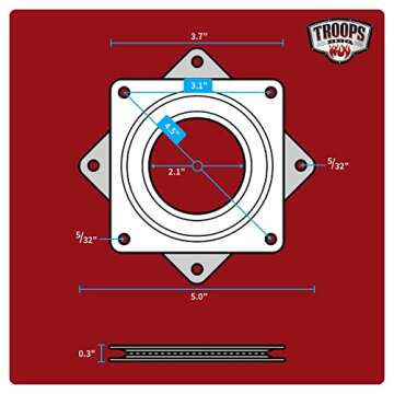 Lazy Susan Turntable Bearing 3.7-Inch Heavy-Duty