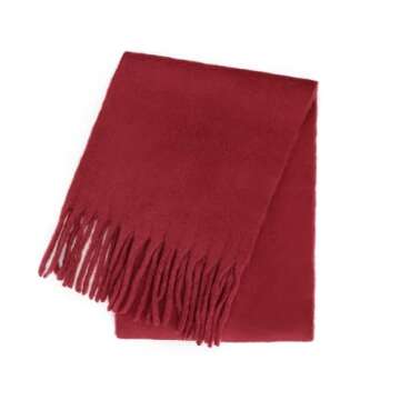 SUNDSGT Big Scarf Coloured Checked Oversized Scarf Tassel Soft Fall Winter Thick Scarf Warm Shawl Wo...