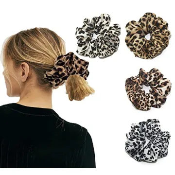 Leopard Print Hair Accessories Bundle - Stylish & Comfortable Pack of 4