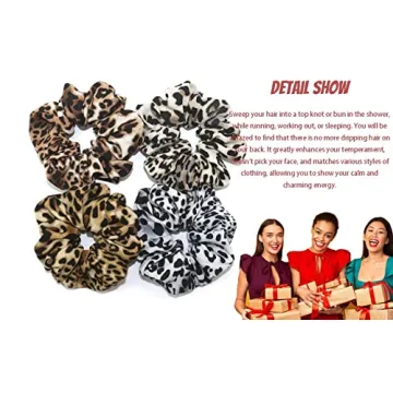 Leopard Print Hair Accessories Bundle Pack of 4