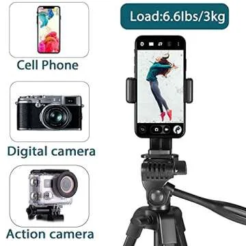 Tripod for iPhone 65 inch Lightweight Travel Tripod Stand for iPad Phone