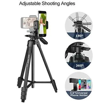 Tripod for iPhone 65 inch Lightweight Travel Tripod Stand for iPad Phone