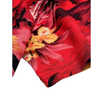 Alimens & Gentle Hawaiian Shirt for Men Summer Beach Casual Short Sleeve Button Down Shirts Printed Tropical Vacation Shirts