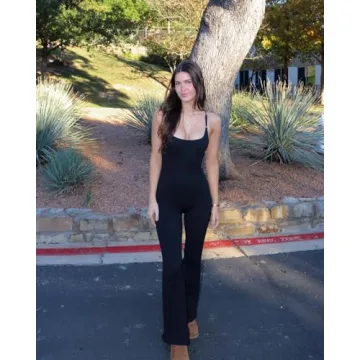 SUUKSESS Sexy Backless Ribbed Jumpsuit for Women